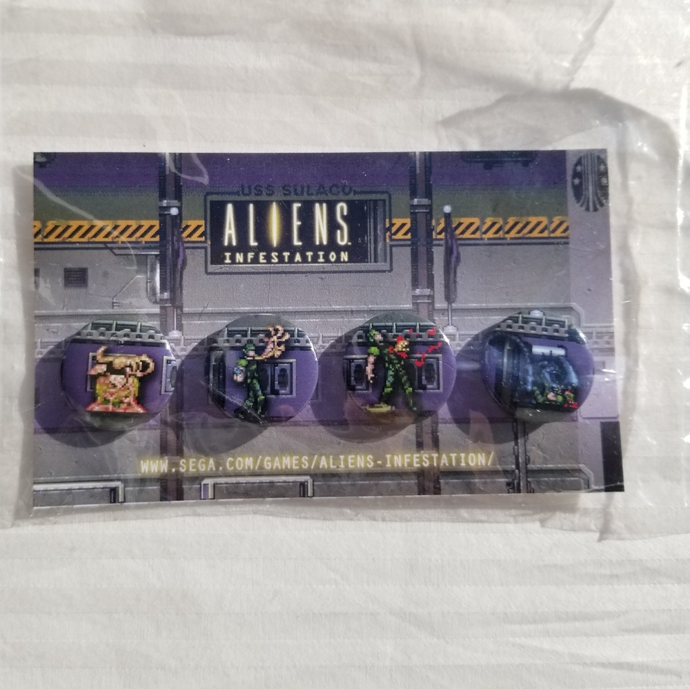 Nintendo DS Aliens Infestation 4-Button Set Retro - Picture 8 of 8